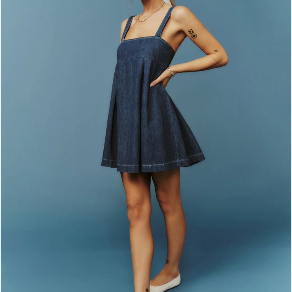 Reformation Denim Blue Mini Dress